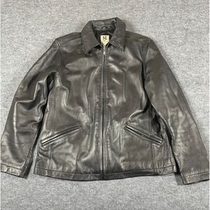 Gear For Sports Jacket Womens M Black Leather Soft Pockets Zip Up Lined‎ Casual